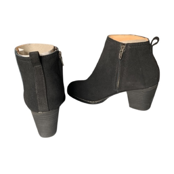 BOHO LANDSEND Women Suede Harris Ankle Boots, Side Zip, 2.5” Stacked Heel - Picture 5 of 6